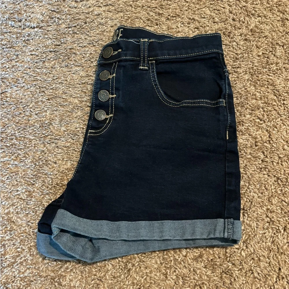 Girl’s Justice Dark Blue Denim Shorts Size 16P